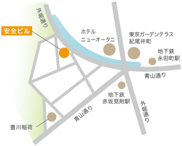 元赤坂法律事務所の地図